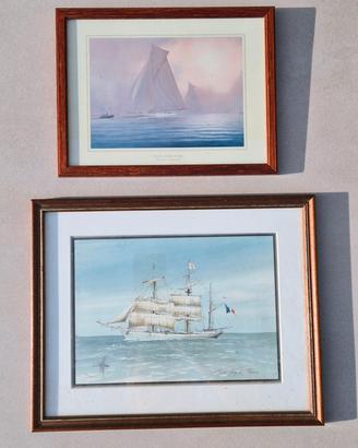 Quadretti nautici, 2 stampe incorniciate