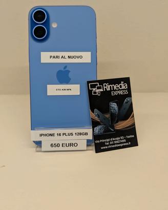 iPhone 16 Plus 128GB pari nuovo promo