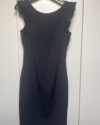 Abito tubino blu schiena scoperta