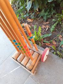 Set vintage mazze da croquet  (o crocket)