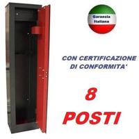 Fuciliera armadio portafucili in acciaio 8 posti