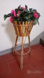 Porta vaso in bambù anni 60 