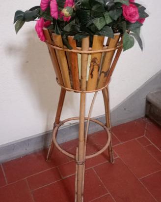 Porta vaso in bambù anni 60 