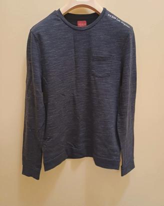 MAGLIONE GUESS UOMO TG M LEGGERO BLU