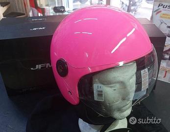 CASCO JFM DEMI JET ROSA LUCIDO MODELO 900GR VISIER