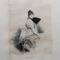 1875 - DE NITTIS - Derriére l'éventail - incisione