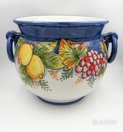 Vaso in ceramica vietrese maiolicato a mano