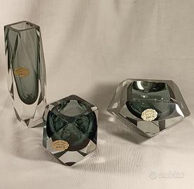 Set oggetti vetro Murano sommerso vintage 