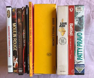 10 DVD VHS CD musical cult raro Battisti Zero
