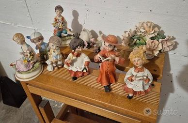 Lotto Statuine Vintage in Ceramica e Porcellana