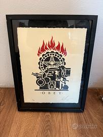 Obey litografia originale artigianale 2018