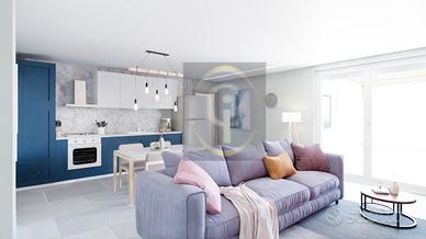 Nuovo trilocale al piano rialzato con loggia e box