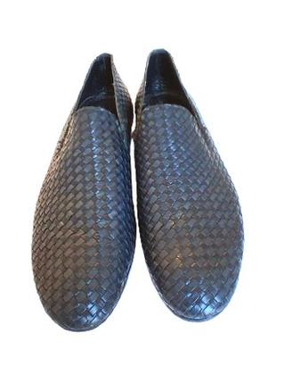Baldinini mocassino intrecciato pelle blu/nero 42