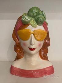 Vaso testa di donna