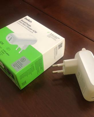Belkin BoostCharge doppio caricatore usb (nuovo)