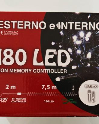 Catena luminosa 180 luci LED esterno-interno