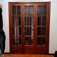 porta in legno e vetro 163 x 219
