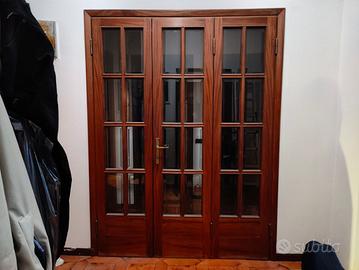 porta in legno e vetro 163 x 219