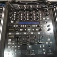 Consolle dj numark ndx800 con mixer ddm4000 e case