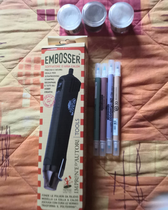 Soffiatore Embosser Aria Calda Con Polveri