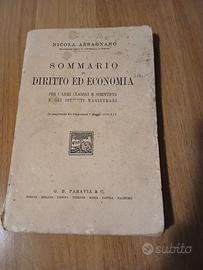 Libro Raro 1939 - Nicola Abbagnano - Diritto ed 