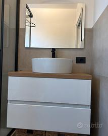 Mobile bagno sospeso+lavabo+specchio