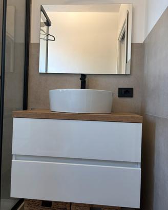 Mobile bagno sospeso+lavabo+specchio