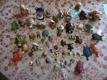 55 tartarughe da collezione di vario materiale