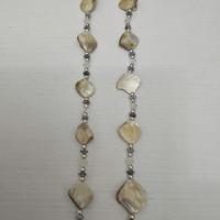 COLLANA VINTAGE PERLE PIATTE BAROCCHE