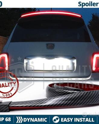 SPOILER LED per FIAT 500 ABARTH Fibra di Carbonio