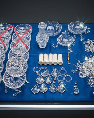Ricambi set pezzi per Lampadario Cristallo Epoca