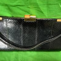 Borsa elegante di donna vintage, in vera pelle di