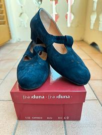 Scarpe donna Fisio Duna camoscio blu
