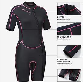 muta short in neoprene mm1,5 da donna taglia S