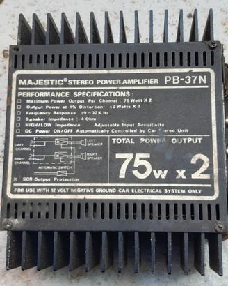 Amplificatore Majestic 75x2