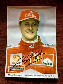 Foto autografo originale Michael Schumacher 1999