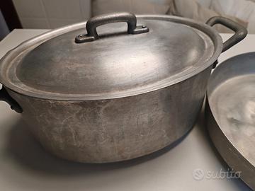 Pentola con coperchio e padellone in Alluminio Vin