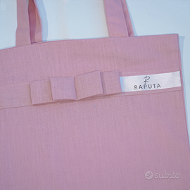borsaBorsa shopper in lino rosa (10 pezzi)