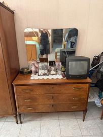 Comò / cassettiera anni ‘50 con specchio