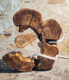 Lampade in legno vintage