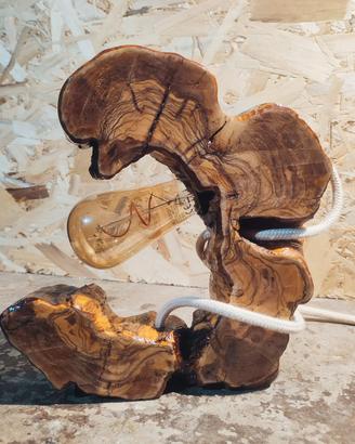 Lampade in legno vintage