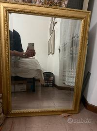 Specchio Grande Cornice Dorata