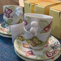 set quattro tazzine caffè Thun bianche