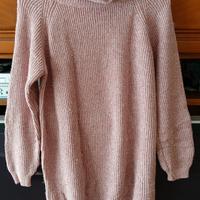 Maxi maglione rosa 
