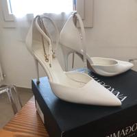 Scarpe donna décolleté aperte bianche 37