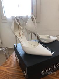 Scarpe donna décolleté aperte bianche 37