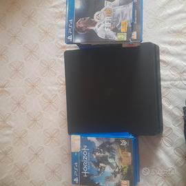 playstation 4slim nera con 17 giochi 