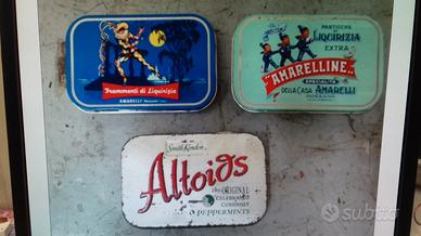 Scatole di latta pernigotti perugina e di caramell