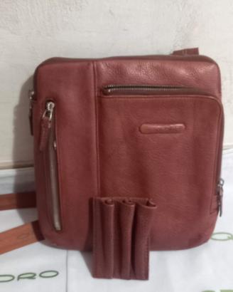borsello Piquadro marrone in pelle 