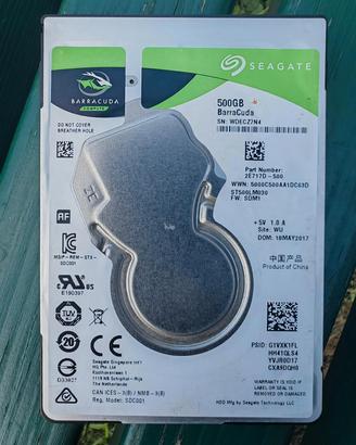Hard Disk Seagate BarraCuda 500GB 2.5" SATA